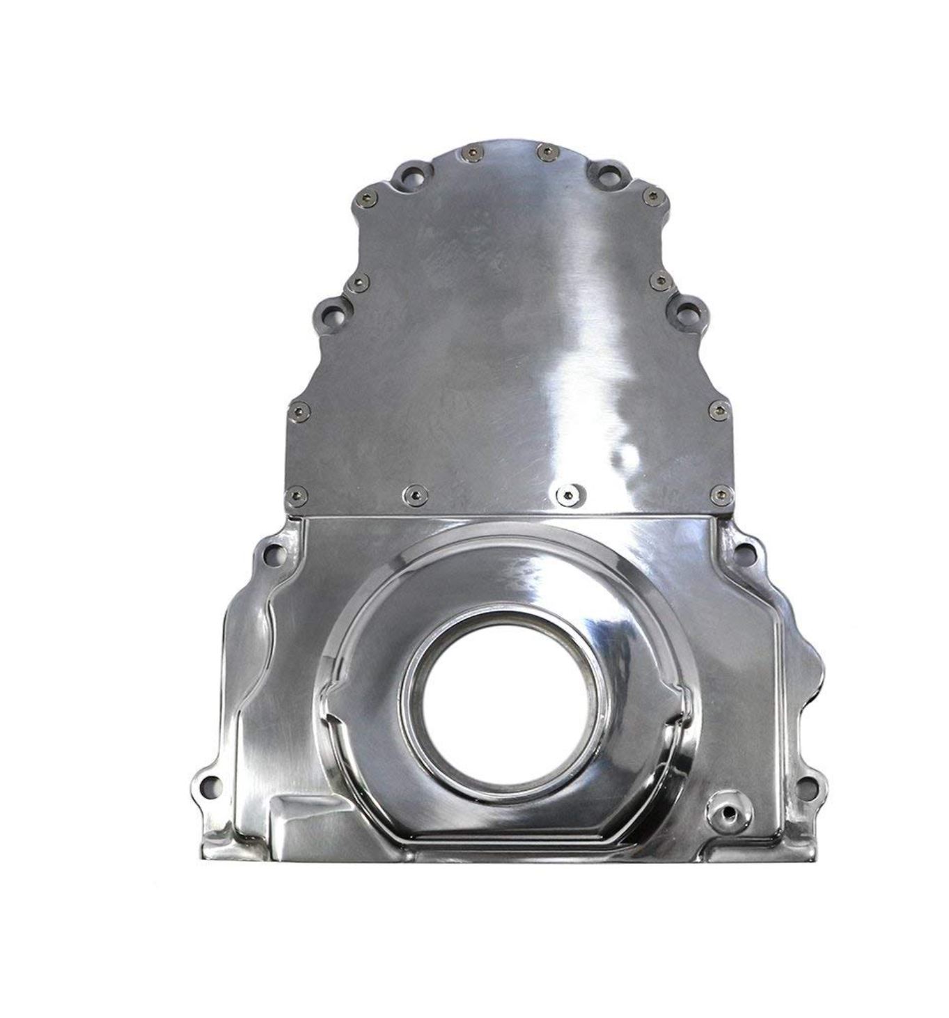 GM LS Polished Aluminum 2 Piece Timing Cover NO Cam Sensor - MRK Motorsports Official Site